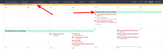 Calendar view