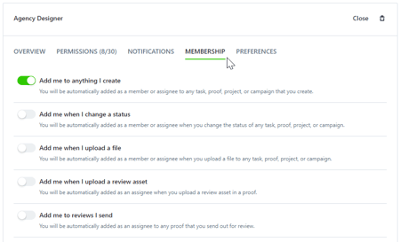 Automatic Membership Options