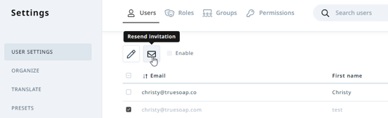 resend initiation button