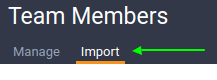 Team member import