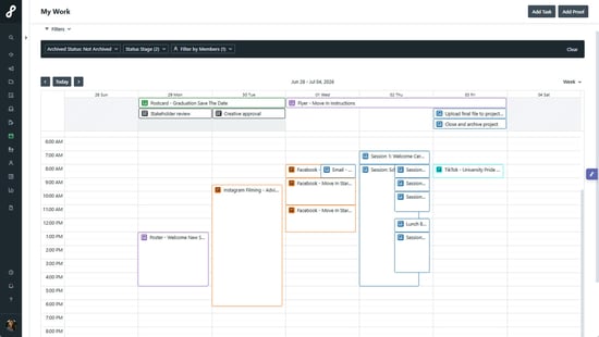 Calendar View - Week View